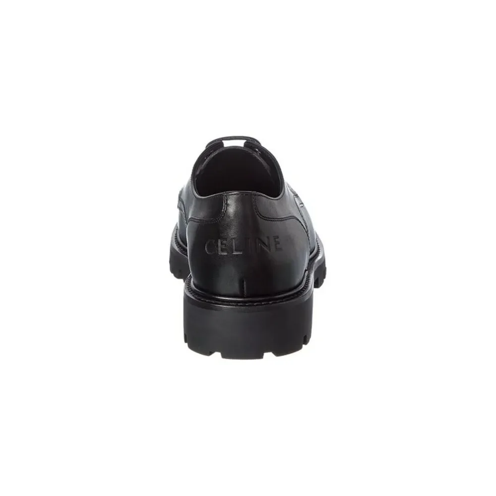Celine Margaret Leather Loafer, Black